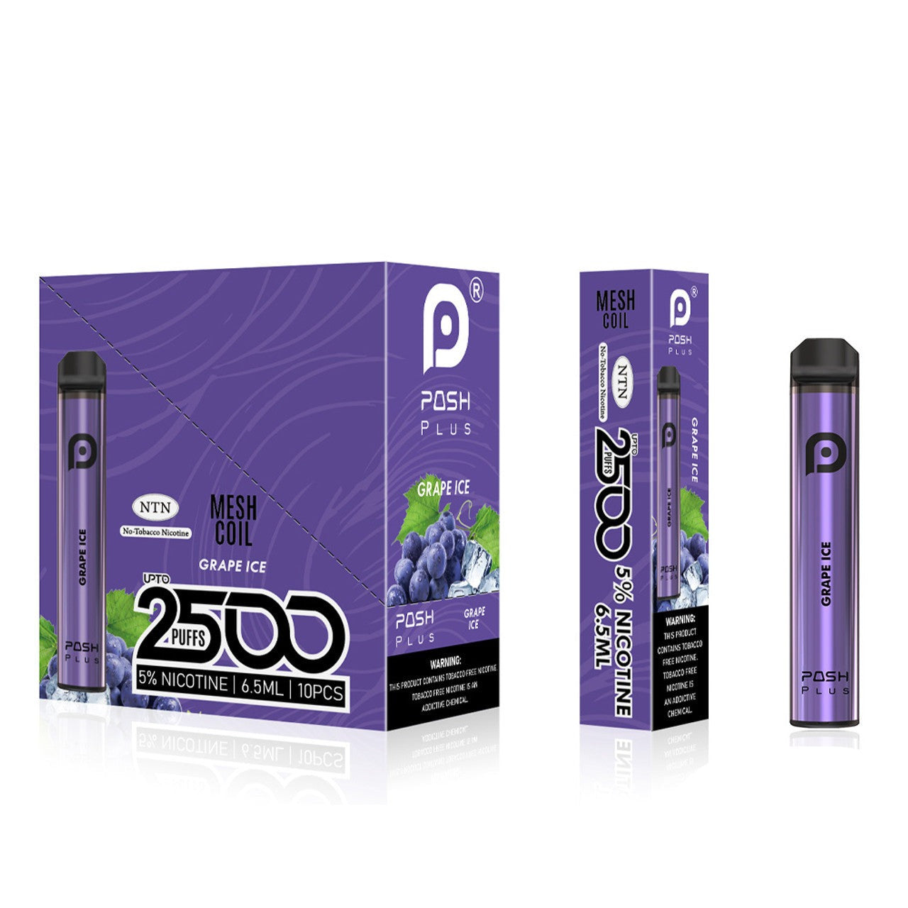 Posh Plus Xl Rech.  Grape Ice 2500 Puffs