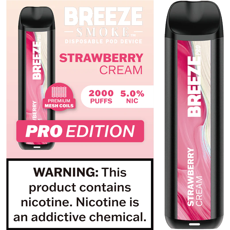 Breeze Smoke Pro 2,000 puffs 5% STRAWBERRY CREAM