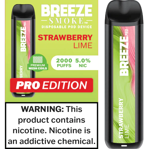 Breeze Smoke Pro 2,000 puffs 5% STRAWBERRY LIME