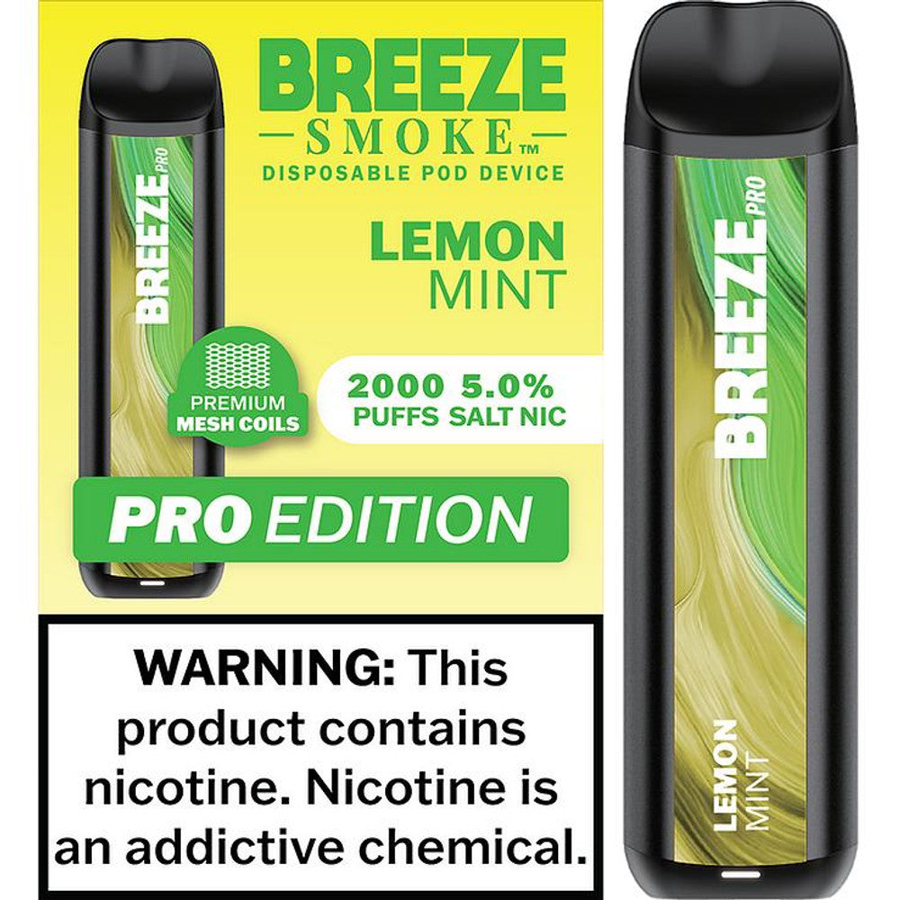 Breeze Smoke Pro 2,000 puffs 5% LEMON MINT