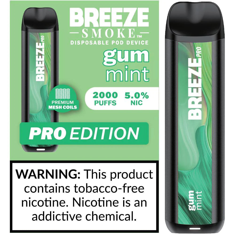 Breeze Smoke Pro 2,000 puffs 5% GUM MINT