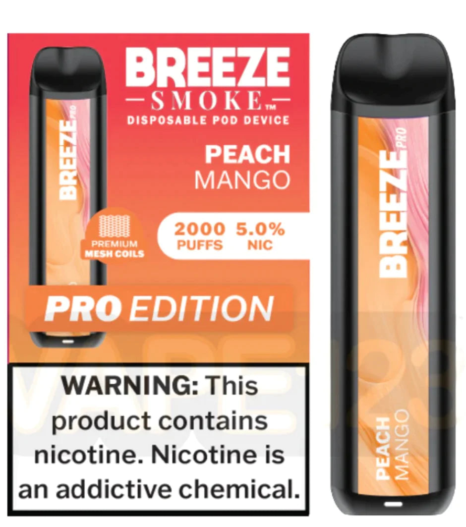 Breeze Smoke Pro 2,000 puffs 5% PEACH MANGO