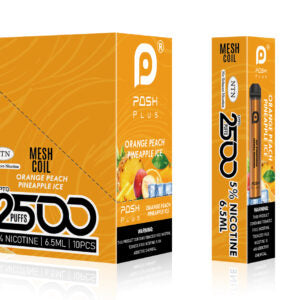 Posh Plus 5% Nic 2500 Puffs 6.5ml Orange Peach Pineapple Ice