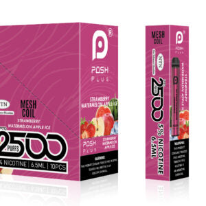 Posh Plus 5% Nic 2500 Puffs 6.5ml  Strawberry Watermelon Apple Ice